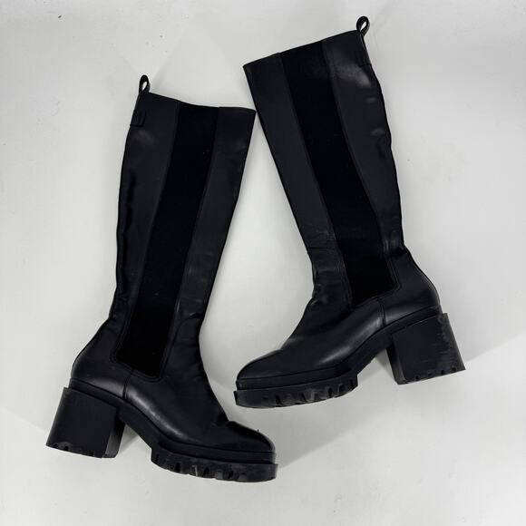 ALLSAINTS Women's Natalia Pull On Tall Boots in Black - Picture 2 of 7